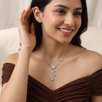 Silver Blossom Cascade Necklace