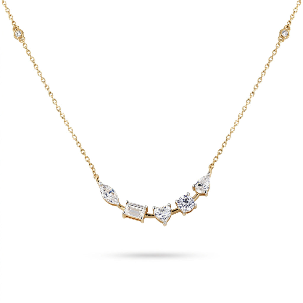 Gold Mixed Cut Pendant