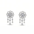 Silver Floral Cascade Earrings