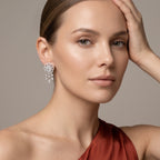 Silver Floral Cascade Earrings