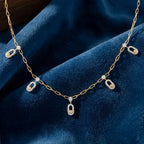 Gold Orbit Charm Necklace