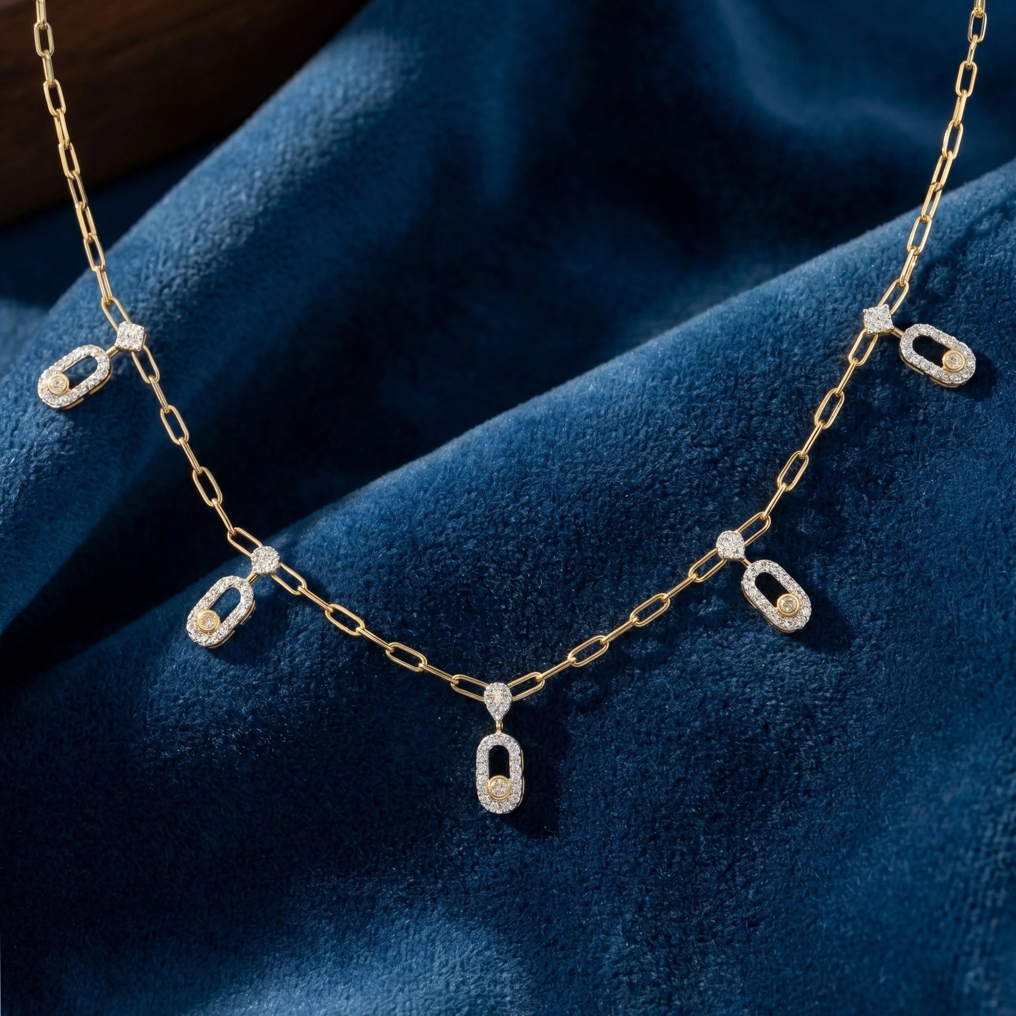 Gold Orbit Charm Necklace