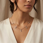Gold Orbit Charm Necklace