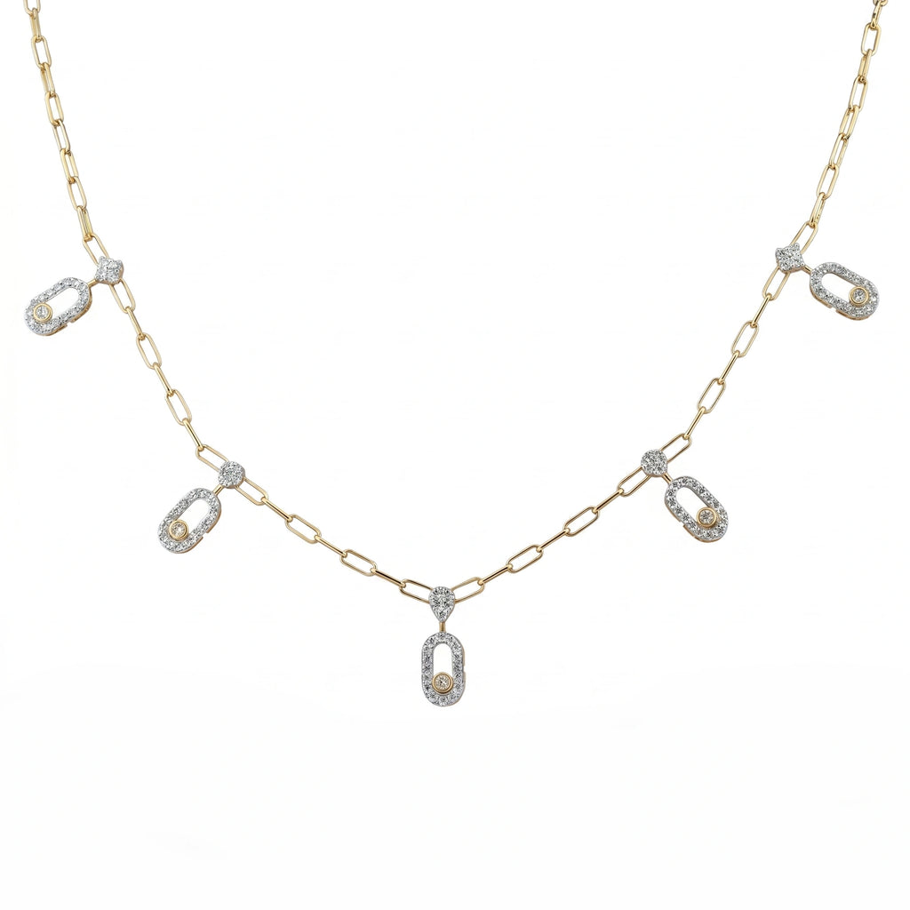 Gold Orbit Charm Necklace