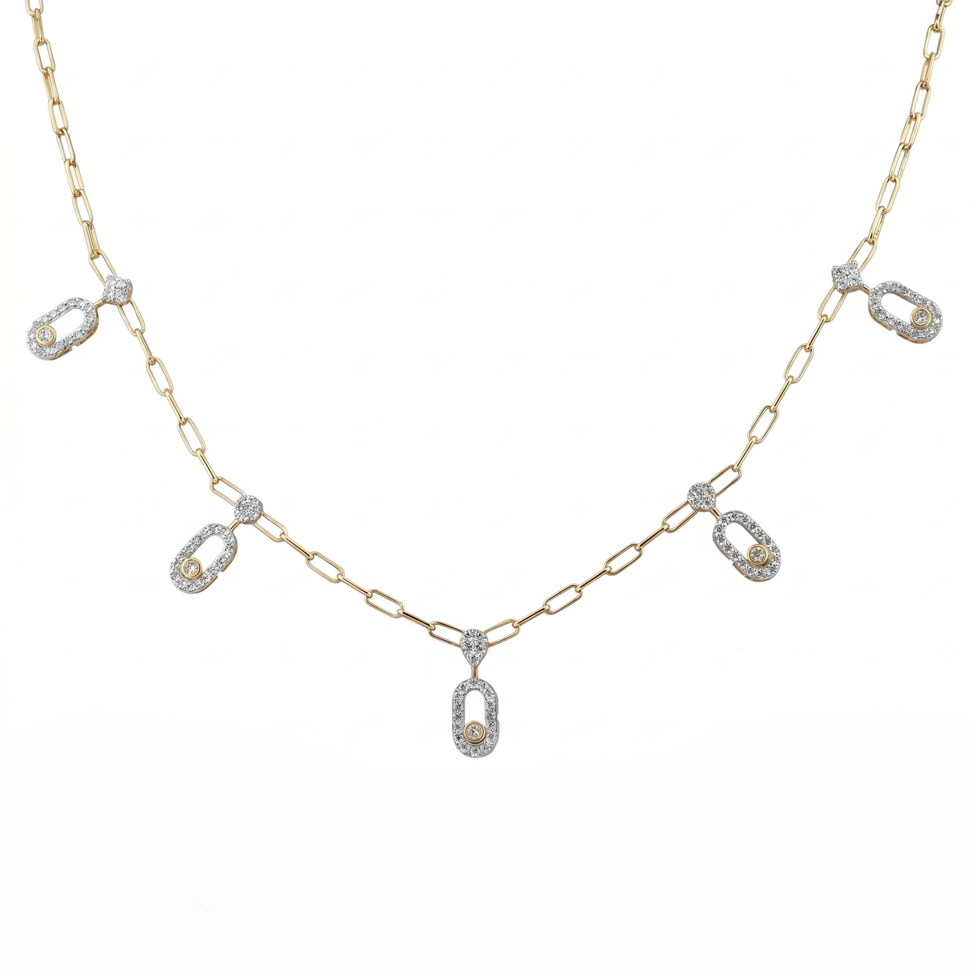 Gold Orbit Charm Necklace