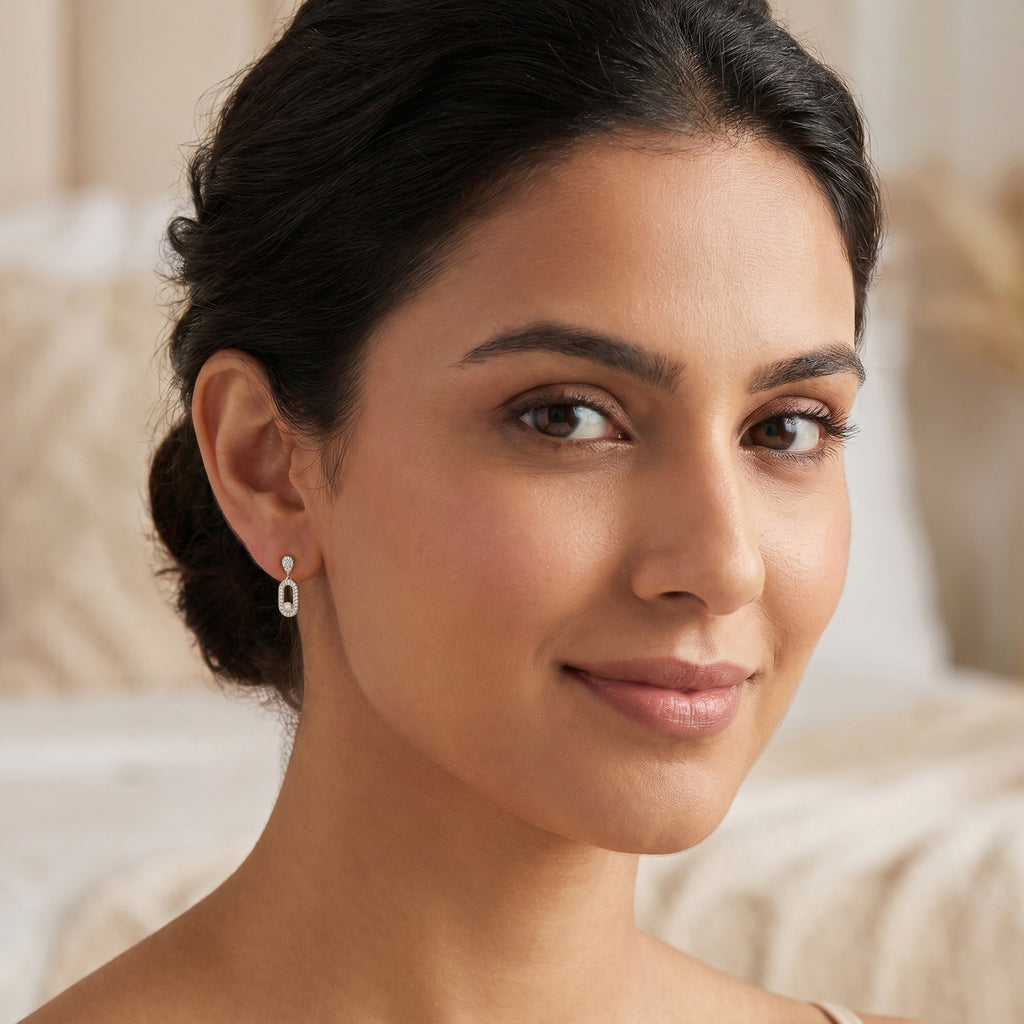 Gold Orbit Drop Earrings