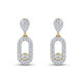 Gold Orbit Drop Earrings