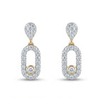 Gold Orbit Drop Earrings