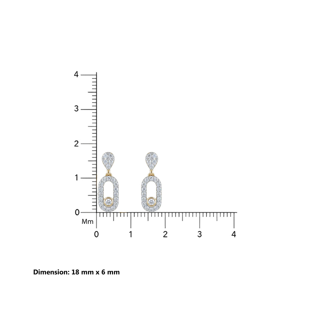 Gold Orbit Drop Earrings