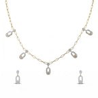 Gold Orbit Drop Jewelry Set