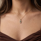 Gold Emerald Orbit Pendant
