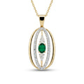 Gold Emerald Orbit Pendant