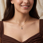 Gold Emerald Orbit Pendant