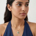 Gold Emerald Sunburst Pendant