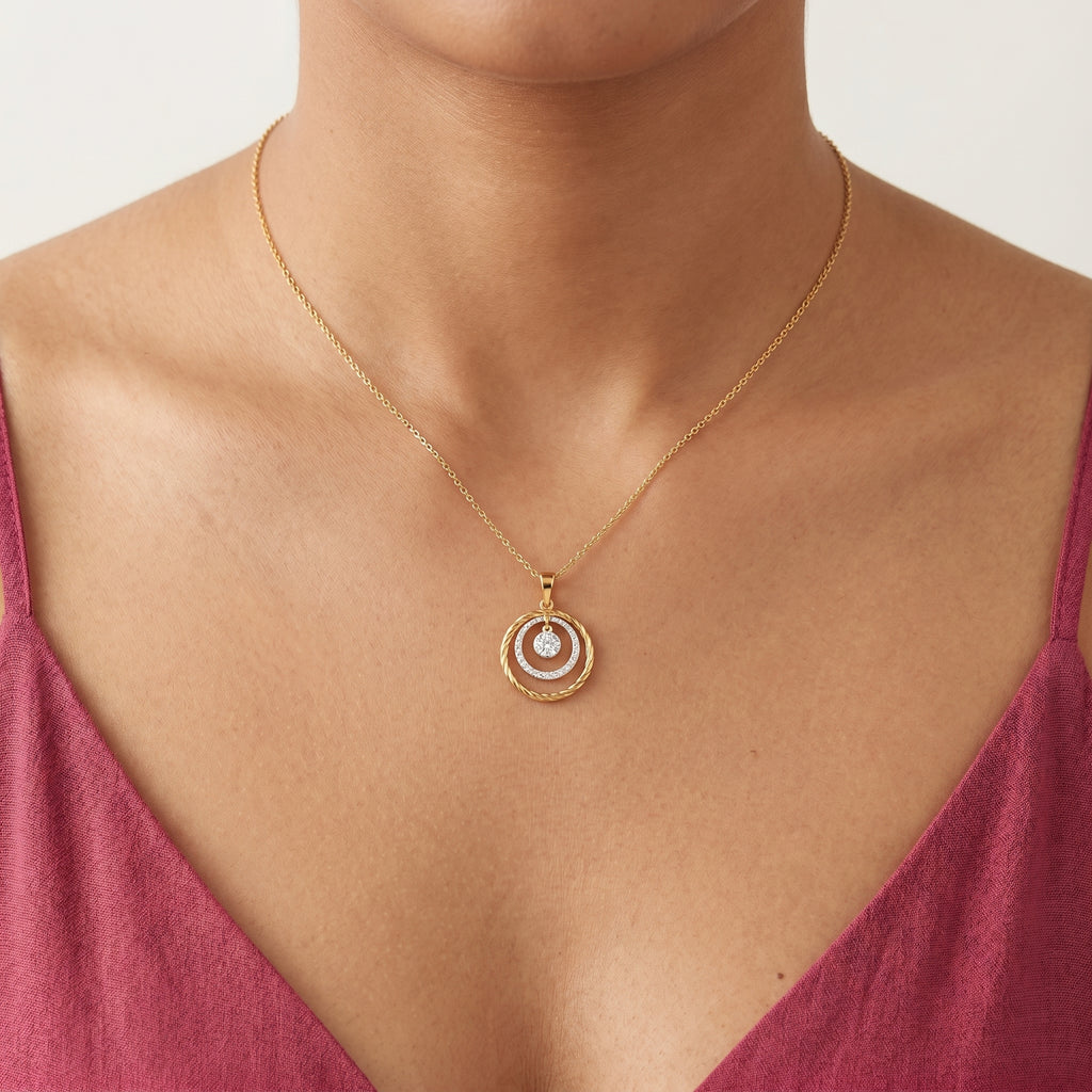 Celestial Halo 18KT Gold Plated Pendant