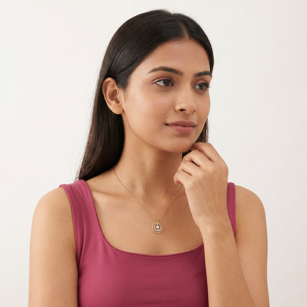 Celestial Halo 18KT Gold Plated Pendant