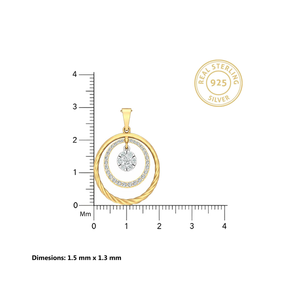 Celestial Halo 18KT Gold Plated Pendant