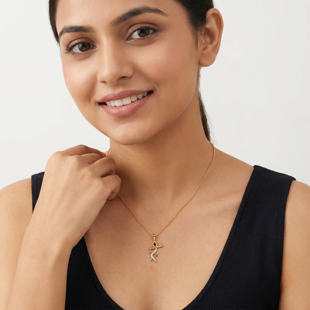 Krishna Flute 18KT Gold Plated Pendant