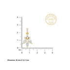 Gold Floral Marquise CZ Drop Pendant