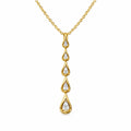 Gold Heart Cascade Pendant Necklace