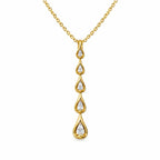 Gold Heart Cascade Pendant Necklace