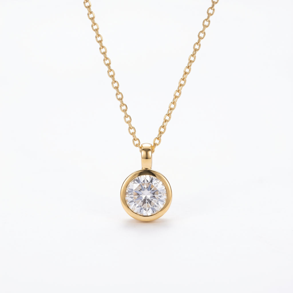 Classic Solitaire 18KT Gold Plated Pendant