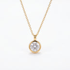 Classic Solitaire 18KT Gold Plated Pendant