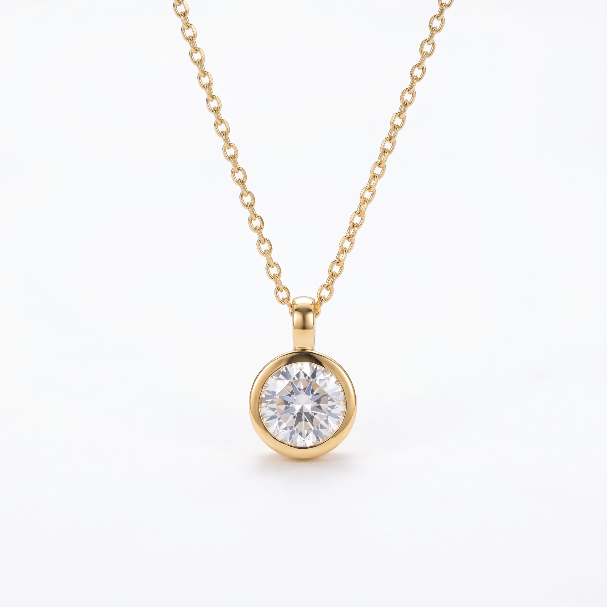 Classic Solitaire 18KT Gold Plated Pendant