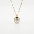 Emerald Cut 18KT Gold Plated Pendant