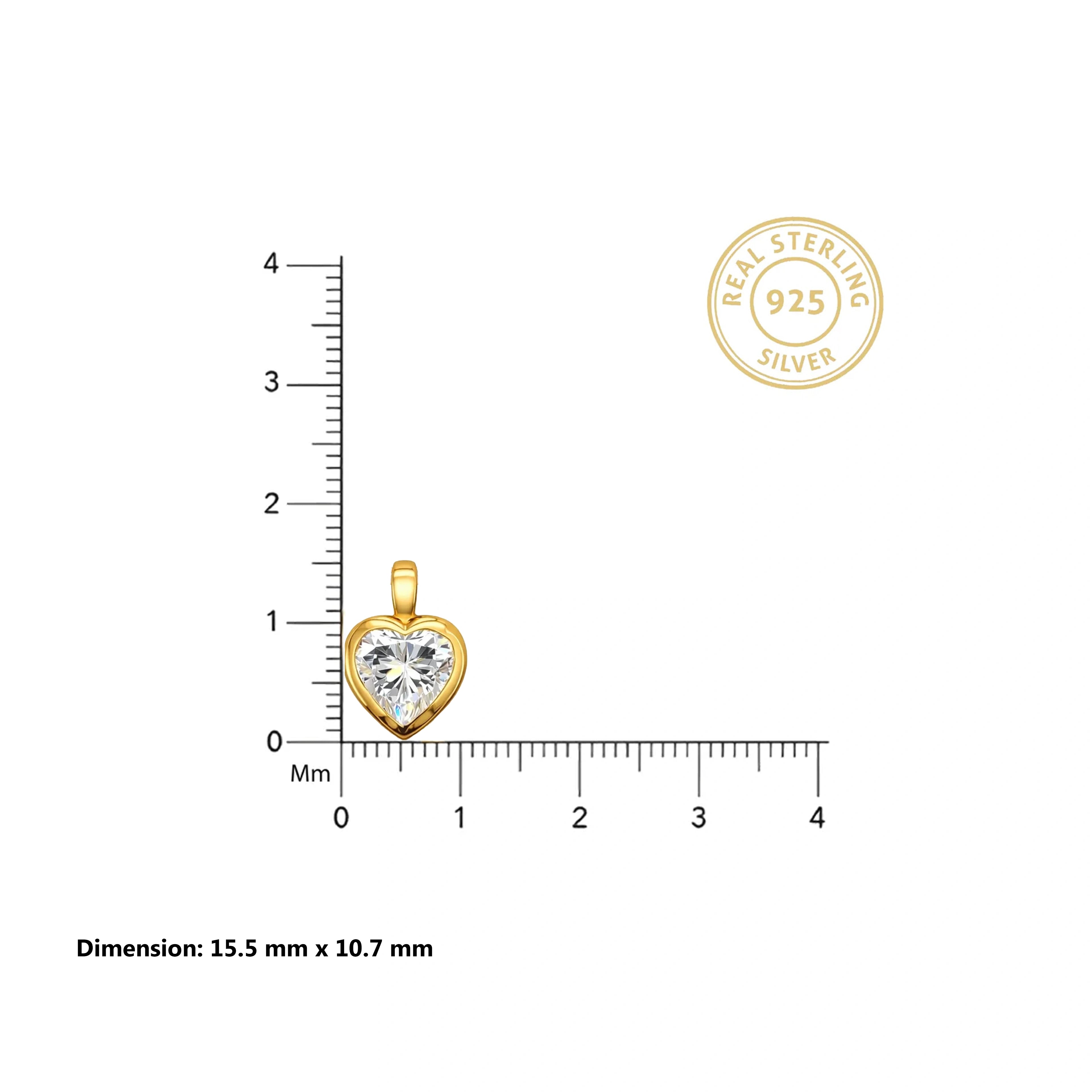 Eternal Heart 18KT Gold Plated Pendant