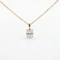 Gold Oval Solitaire Pendant