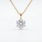 Gold Classic Solitaire Pendant