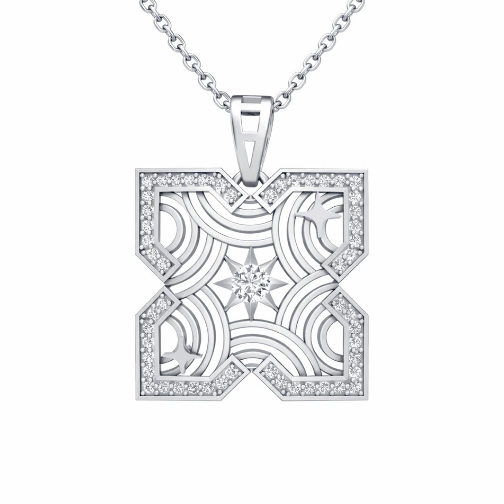 Silver Celestial Prism CZ Pendant