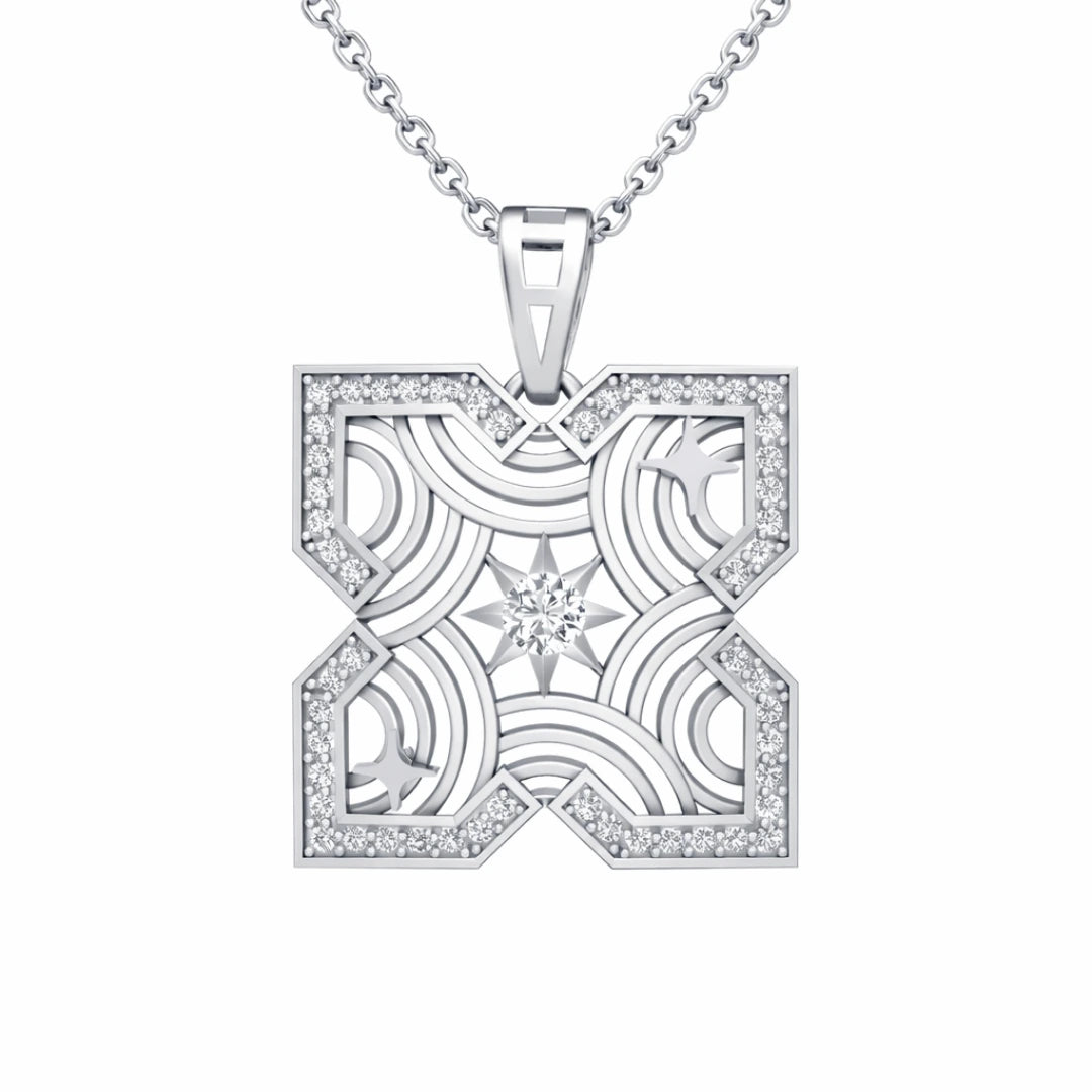 Silver Celestial Prism CZ Pendant