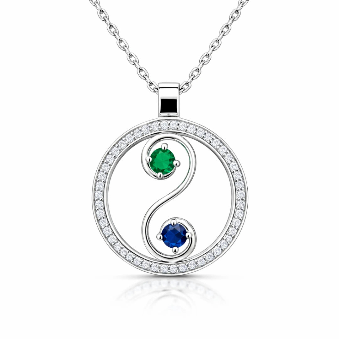 Silver Harmony Orbit CZ Pendant