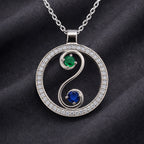 Silver Harmony Orbit CZ Pendant