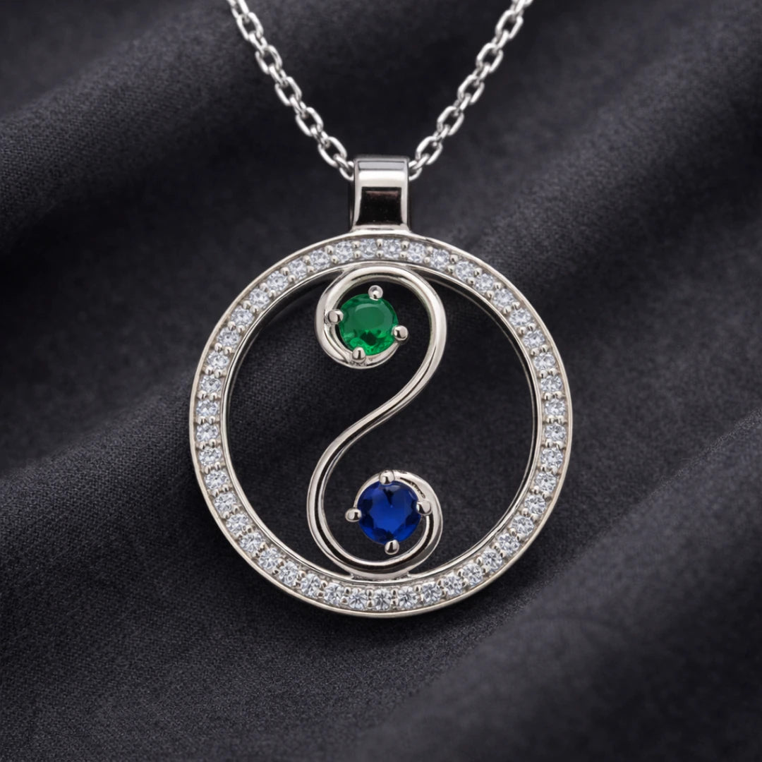 Silver Harmony Orbit CZ Pendant