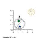 Silver Harmony Orbit CZ Pendant