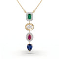 Gold Mosaic Drop Pendant