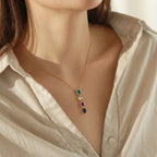 Gold Mosaic Drop Pendant
