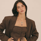 Gold Mosaic Drop Pendant