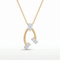 Gold Oval Drop CZ Pendant