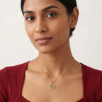 Gold Chain Link CZ Statement Pendant