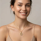 Gold Chain Link CZ Statement Pendant