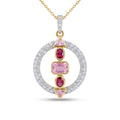 Gold Mosaic Halo Pendant