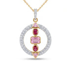 Gold Mosaic Halo Pendant