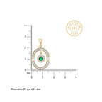 Gold Emerald Orbit Pendant