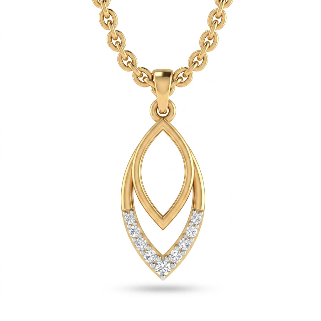 Gold Marquise Cascade Pendant