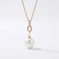 Gold Pearl Link Pendant