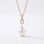 Gold Pearl Link Pendant